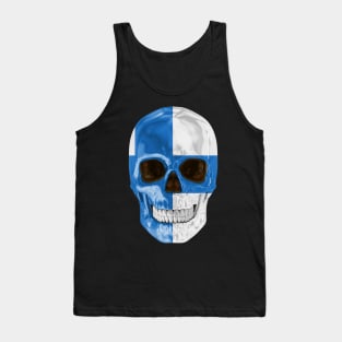 Finland Flag Skull - Gift for Finnish With Roots From Finland Tank Top